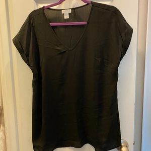 Motherhood black short sleeve dressy top